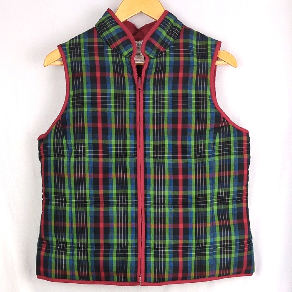 PENDLETON Feather Down Women's Colorful Plaid Quilted Vest
